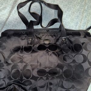 COACH Black Nylon Tote Bag